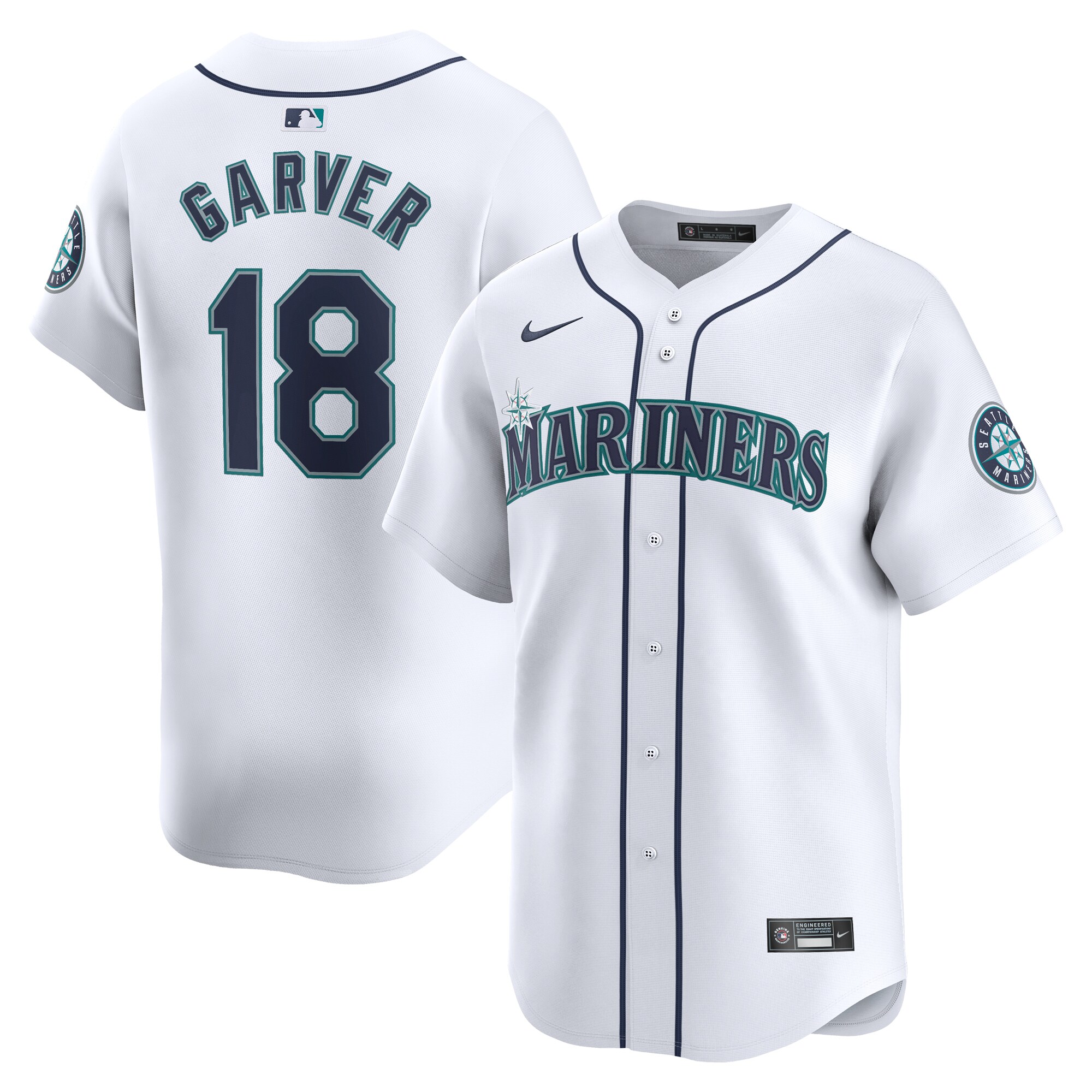 Mitch Garver Seattle Mariners Home Limited Player Jersey\u00c2\u00a0\u00e2\u20ac\u201c White