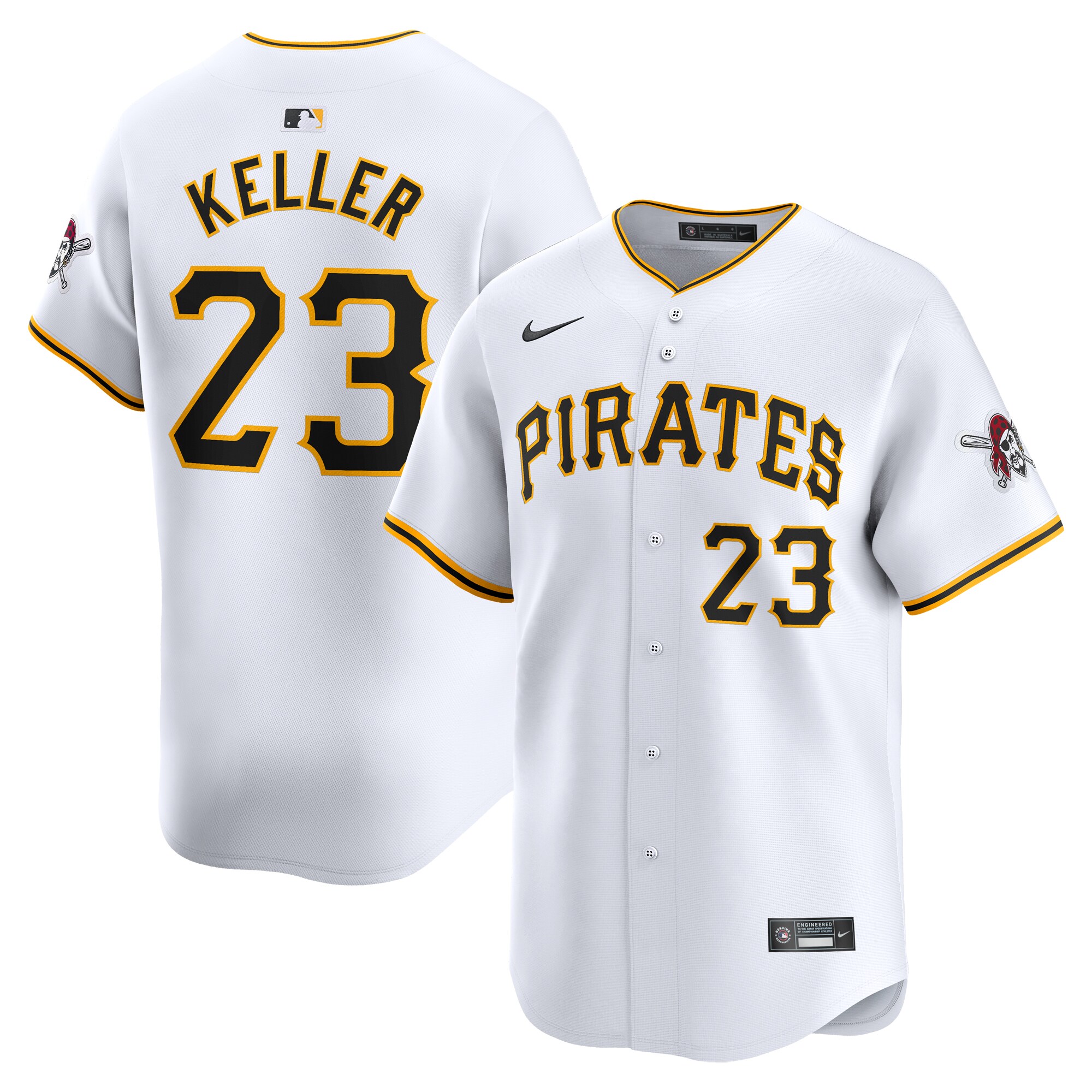 Mitch Keller Pittsburgh Pirates Home Limited Player Jersey\u00c2\u00a0\u00e2\u20ac\u201c White