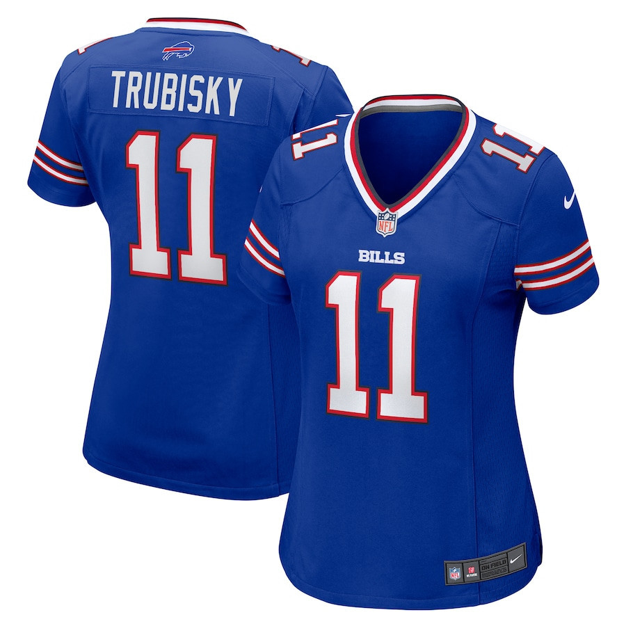 Mitchell Trubisky 11 Buffalo Bills Game Women Jersey - Royal
