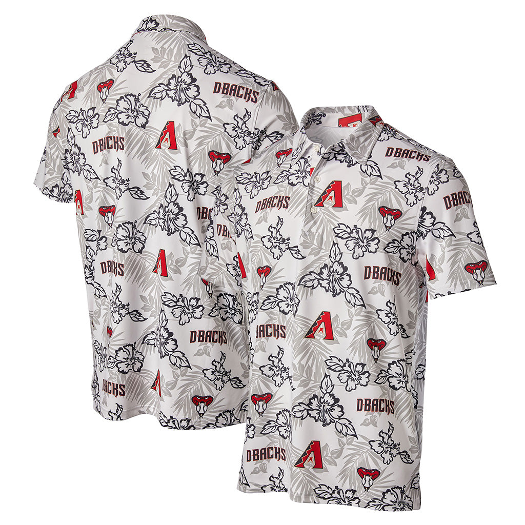 MLB Arizona Diamondbacks Reyn Spooner Floral Polo - White