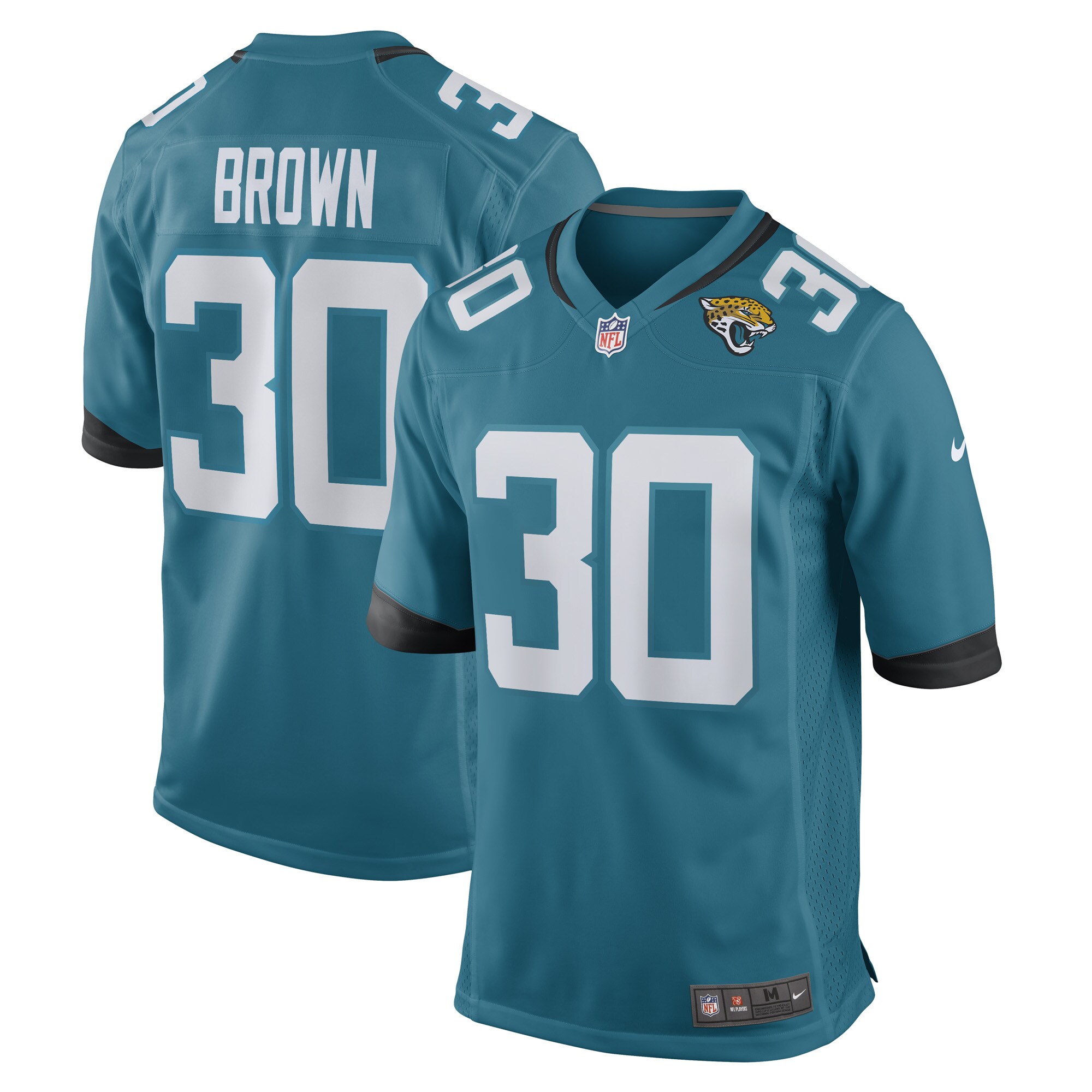 Montaric Brown Jacksonville Jaguars Game Player Jersey - Teal