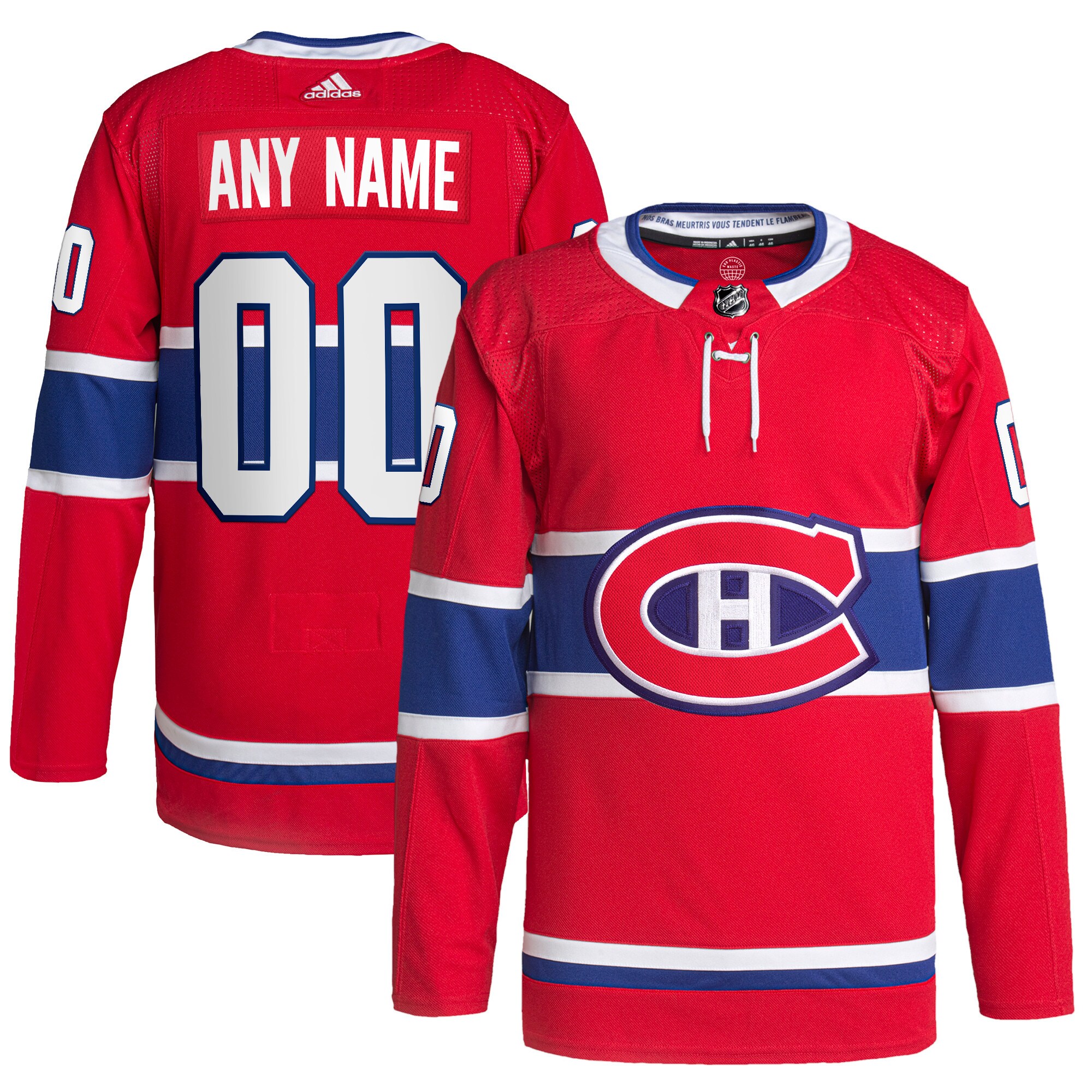 Montreal Canadiens adidas Home Primegreen Authentic Custom Jersey - Red