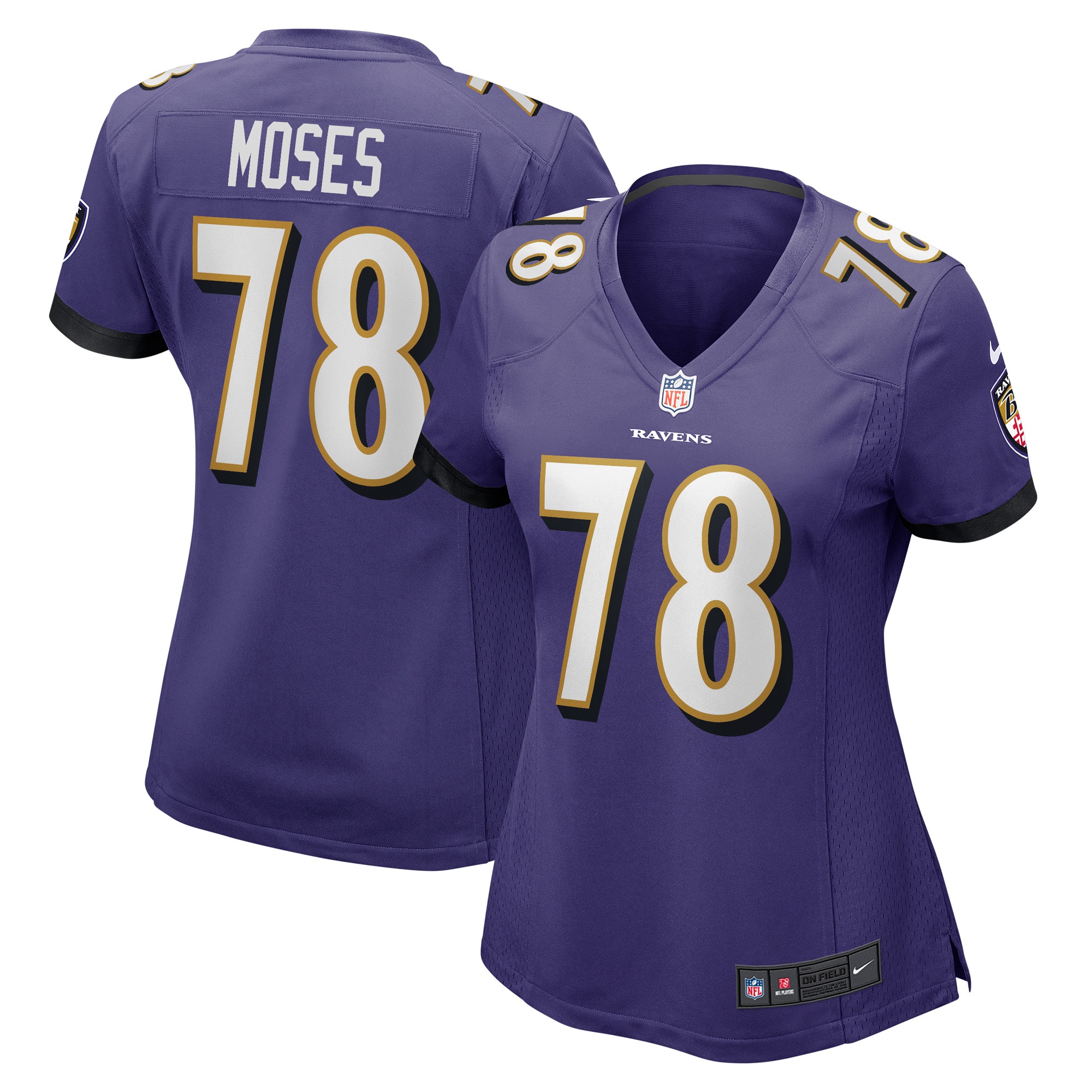 Morgan Moses Baltimore Ravens Women's Game Player Jersey - Purple