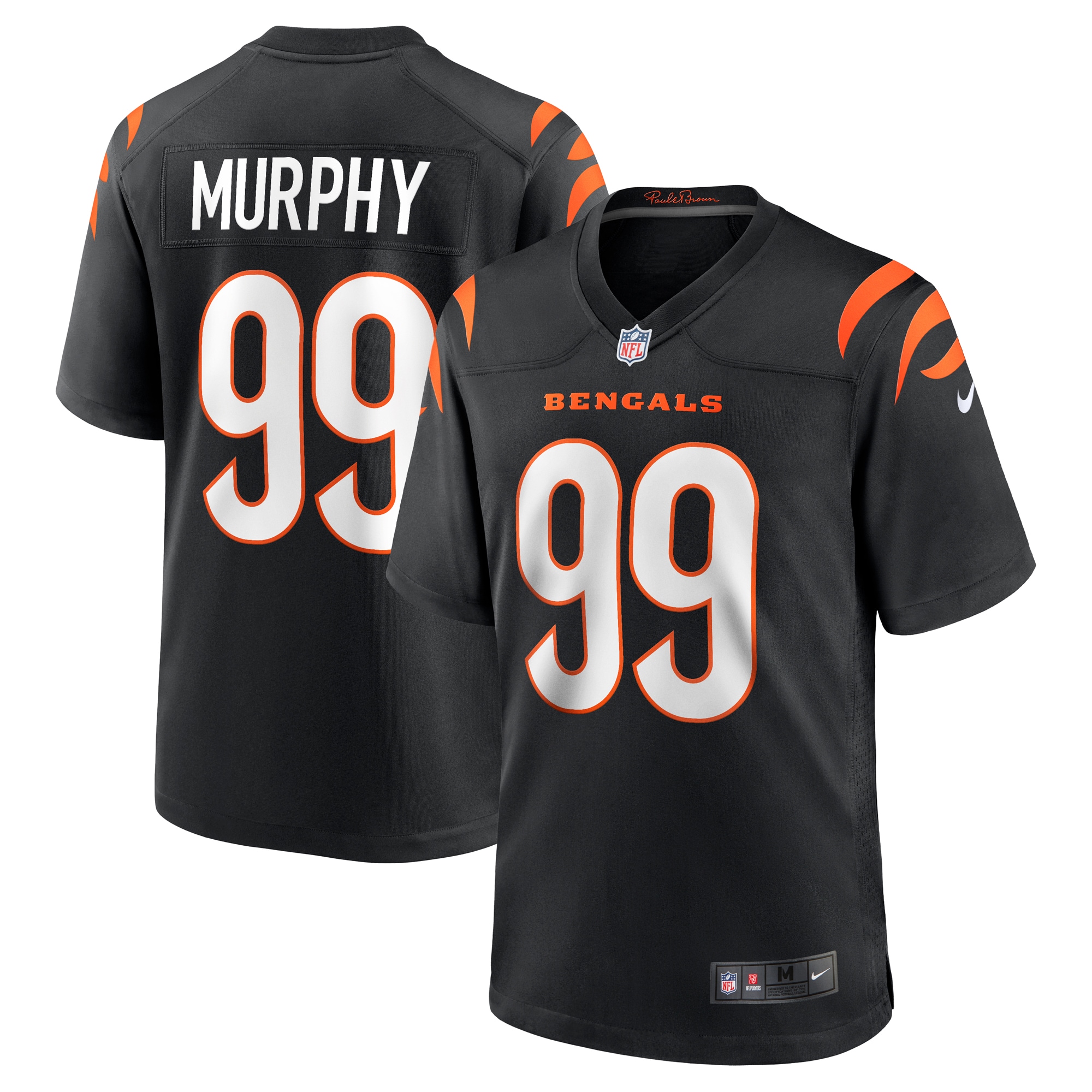 Myles Murphy Cincinnati Bengals 2023 NFL Draft First Round Pick Game Jersey - Black