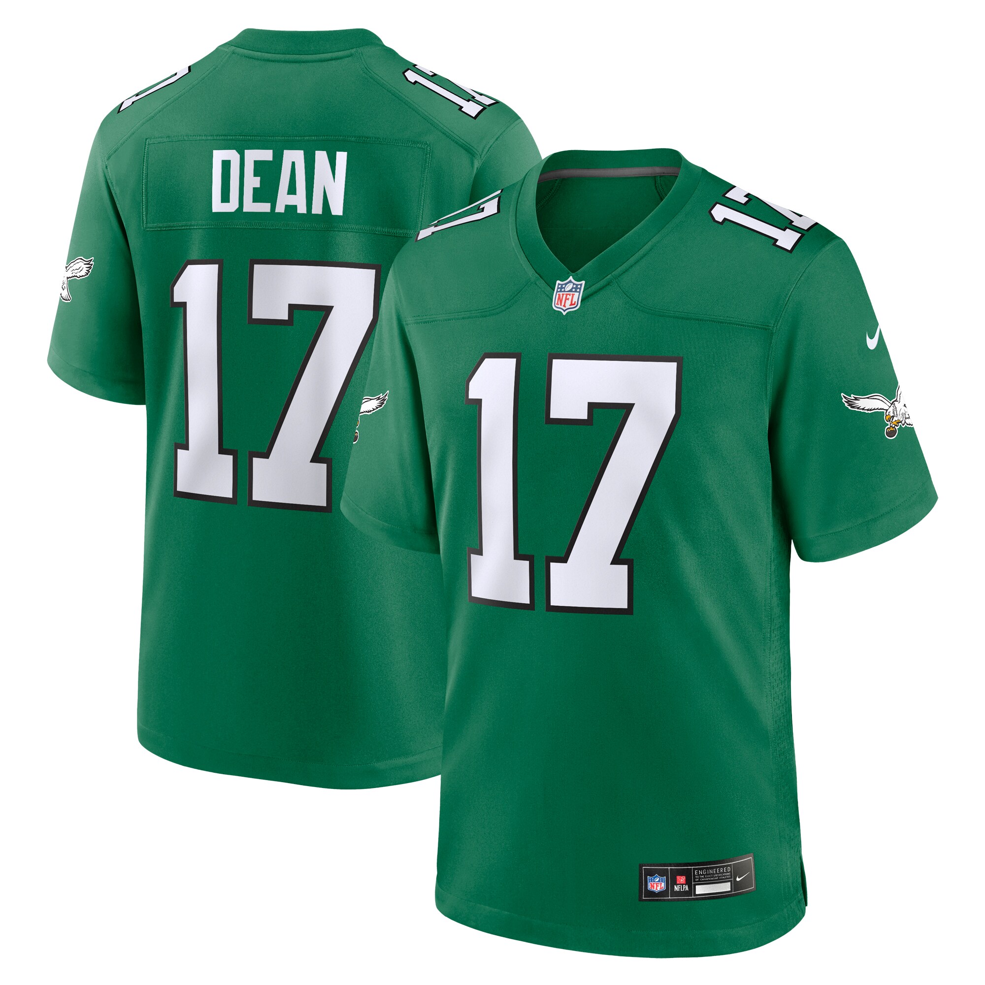 Nakobe Dean Philadelphia Eagles Alternate Game Jersey - Kelly Green