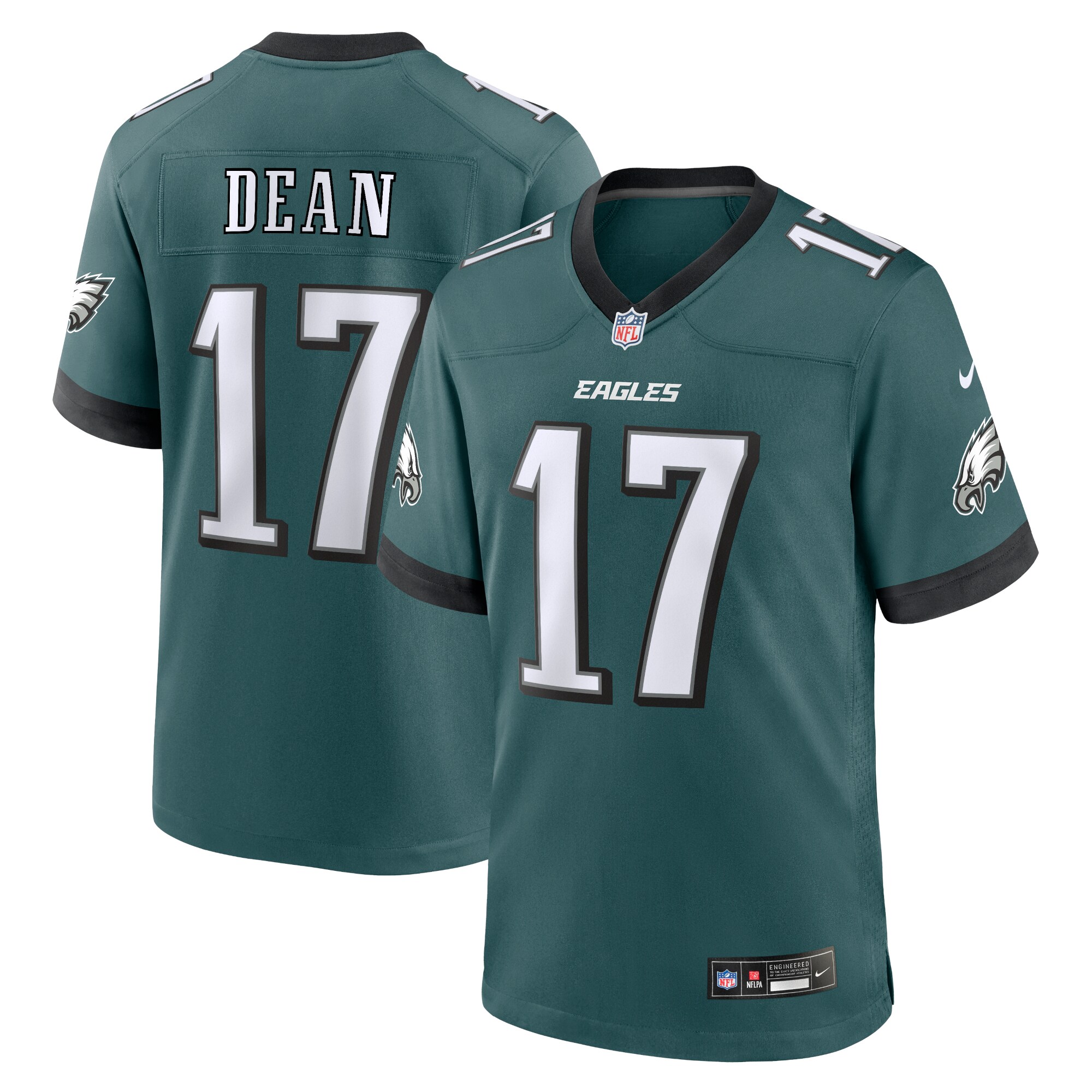 Nakobe Dean Philadelphia Eagles Team Game Jersey - Midnight Green