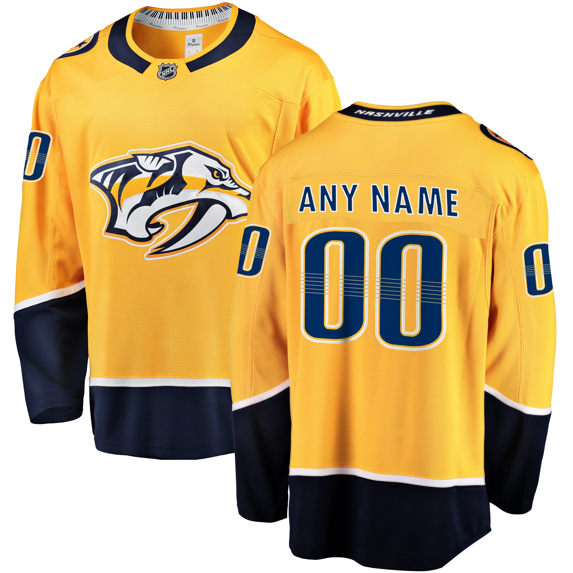 Nashville Predators Fanatics Home Breakaway Custom Jersey - Gold