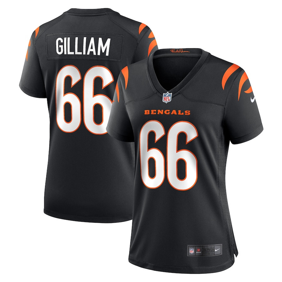 Nate Gilliam 66 Cincinnati Bengals Women Game Jersey - Black