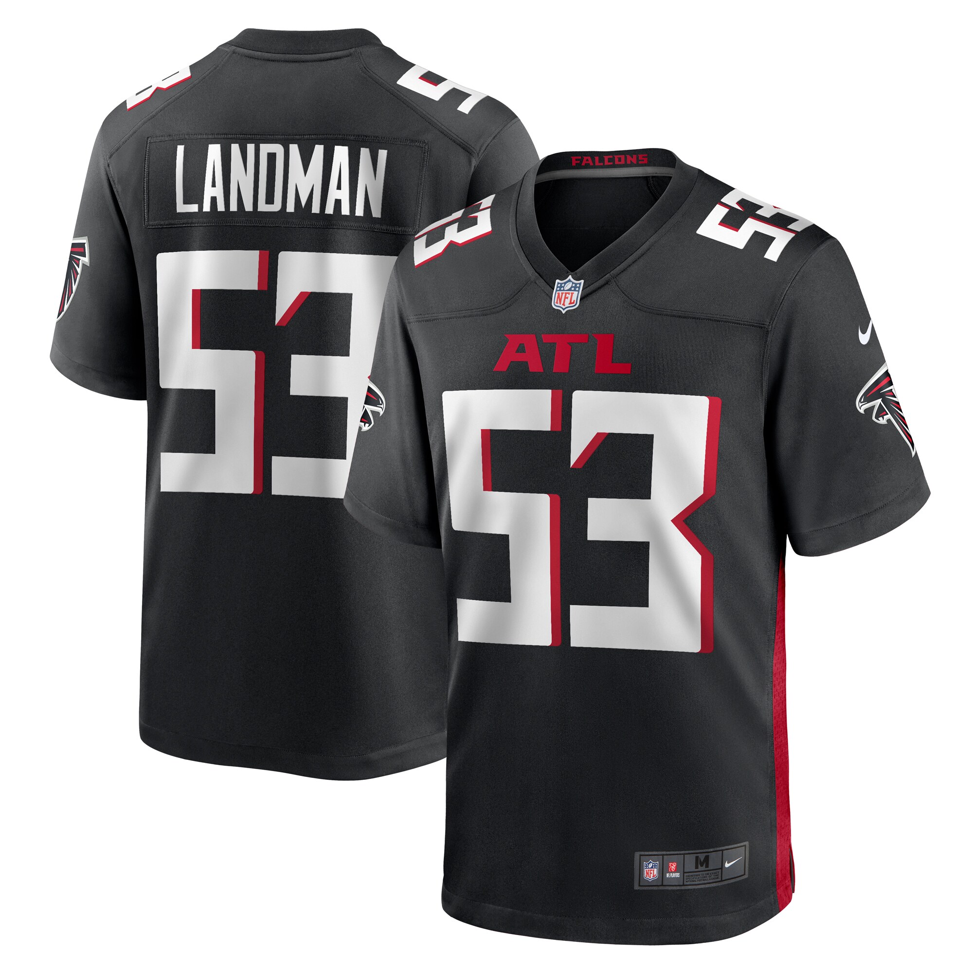 Nate Landman Atlanta Falcons Team Game Jersey - Black