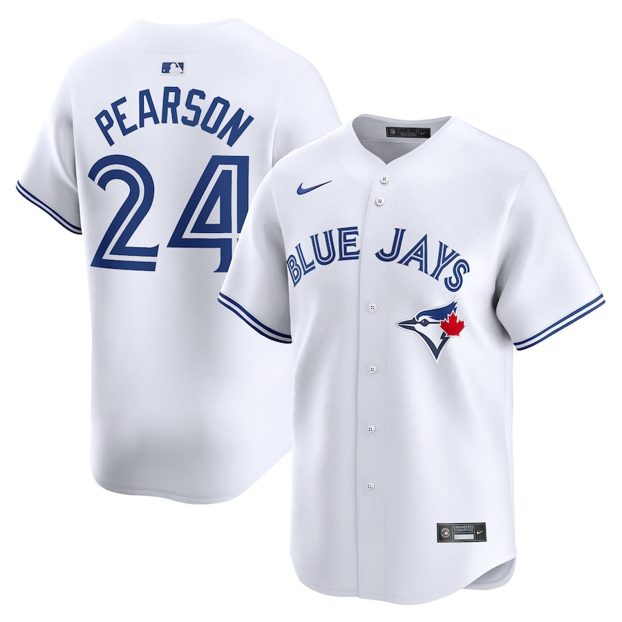 Nate Pearson 24 Toronto Blue Jays Home Limited Player Men Jersey - White