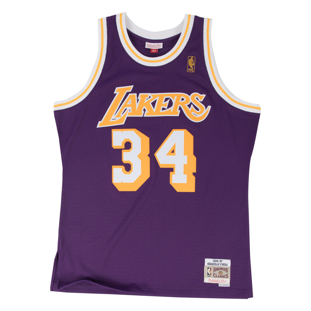 NBA Los Angeles Lakers Shaquille O'Neal Mitchell & Ness '96 Retro Swingman Jersey