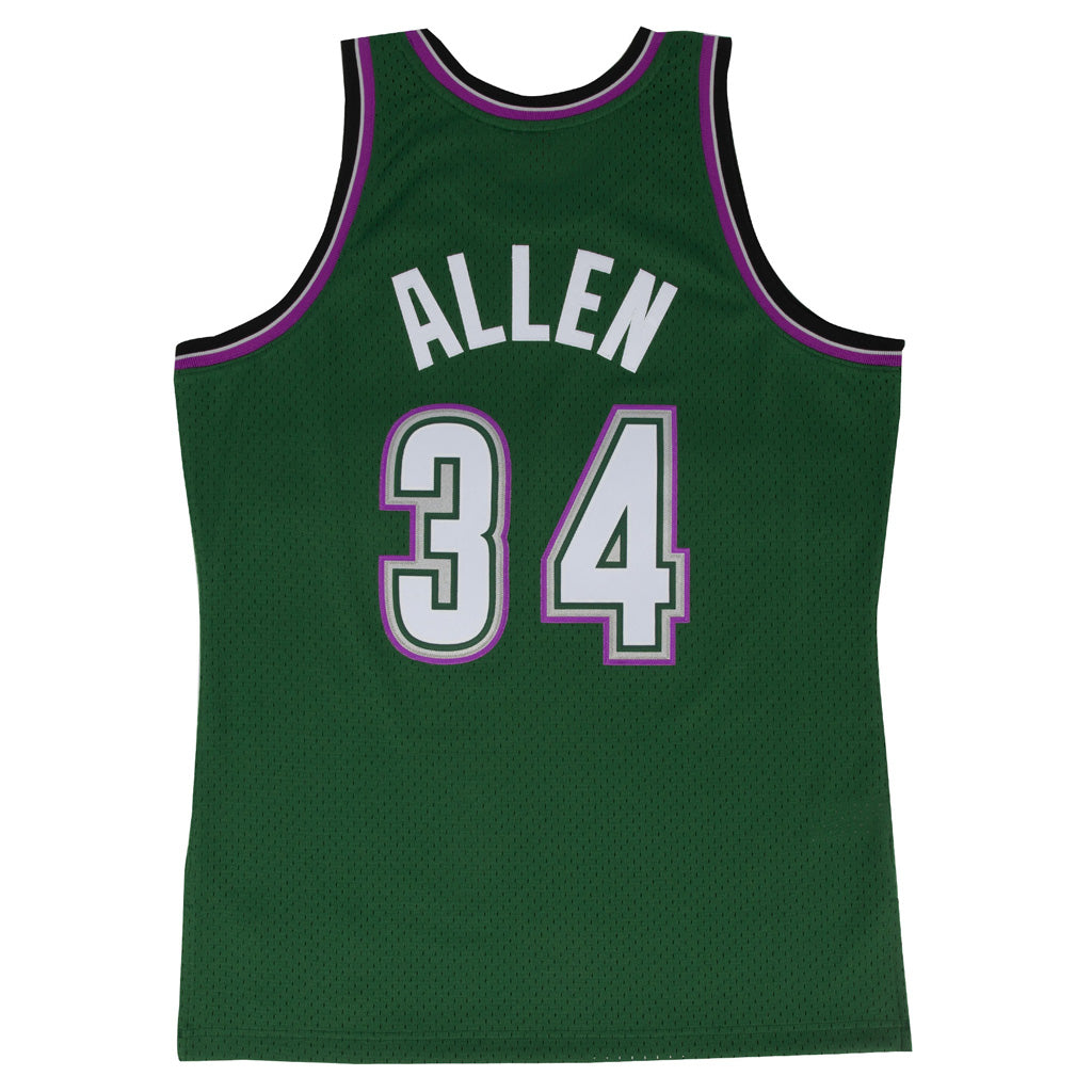 NBA Milwaukee Bucks Ray Allen Mitchell & Ness '96 Retro Swingman Jersey - Image 2