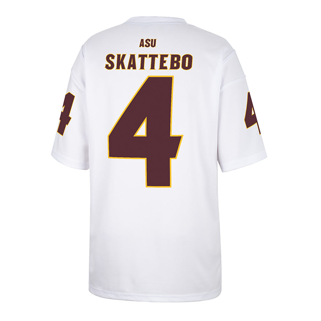 NCAA Arizona State Sun Devils Cam Skattebo Colosseum Replica Jersey - White - Image 3