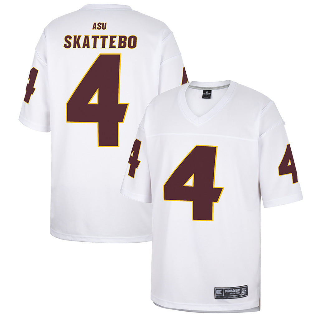 NCAA Arizona State Sun Devils Cam Skattebo Colosseum Replica Jersey - White