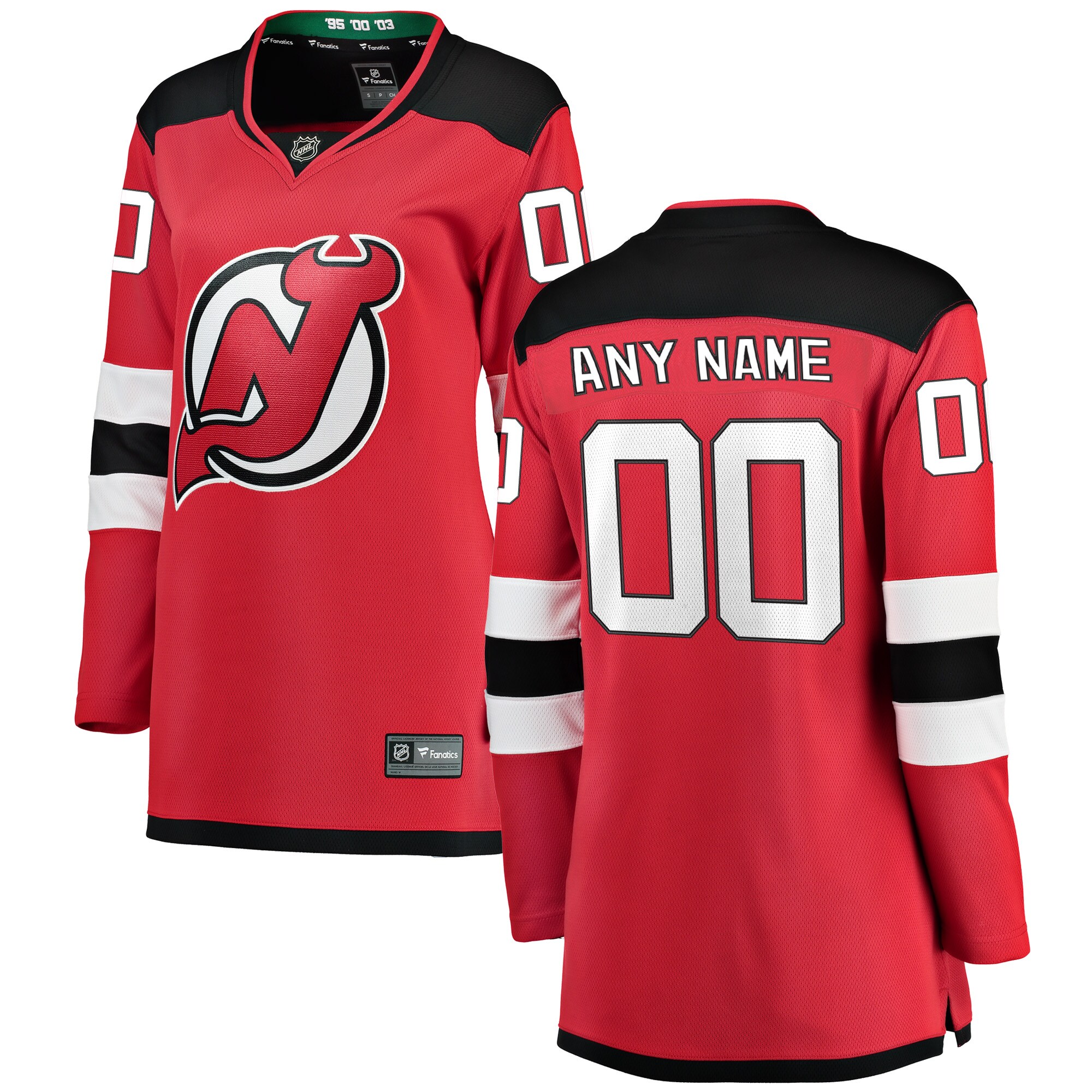 New Jersey Devils Fanatics Women's Home Breakaway Custom Jersey - Red
