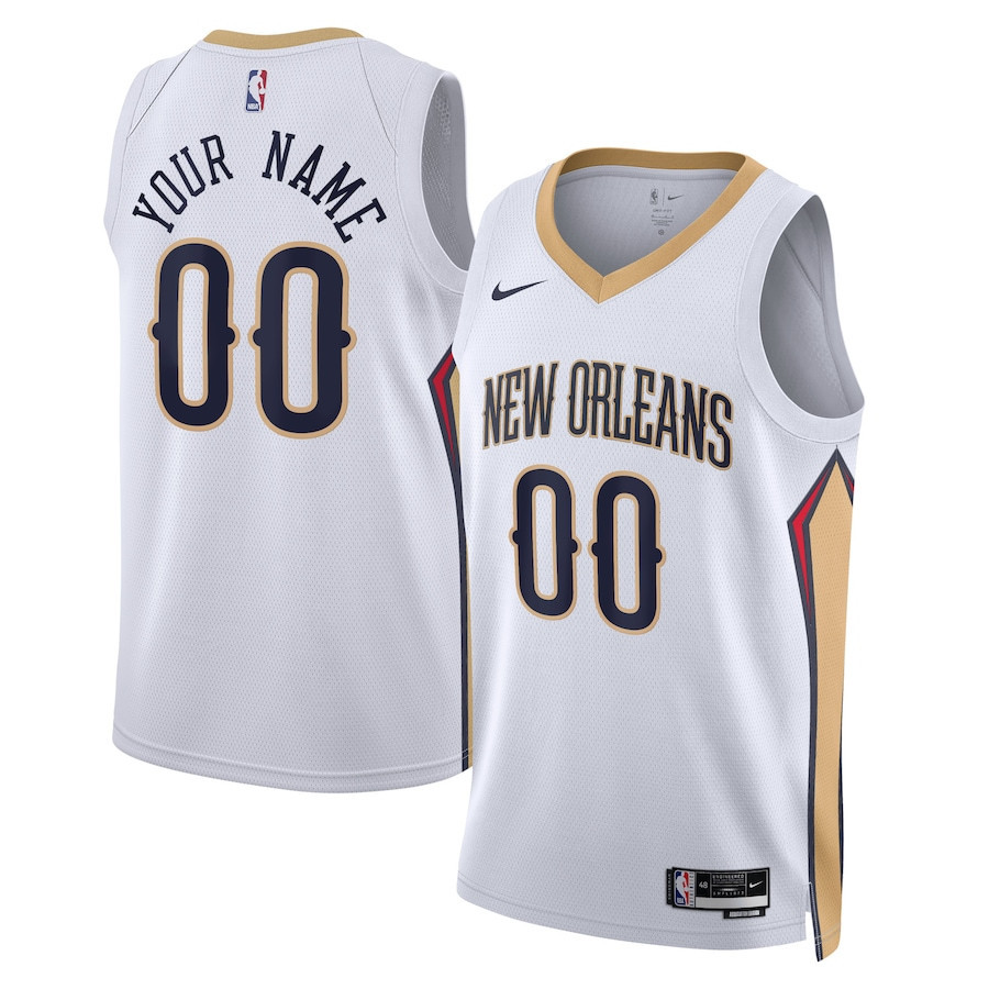 New Orleans Pelicans 2023/24 Association Swingman Custom Men Jersey - White