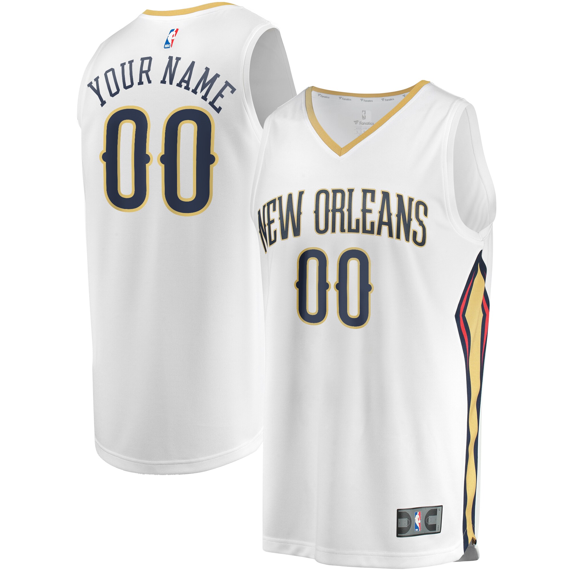 New Orleans Pelicans Fanatics Unisex Custom Fast Break Jersey - Association Edition - White