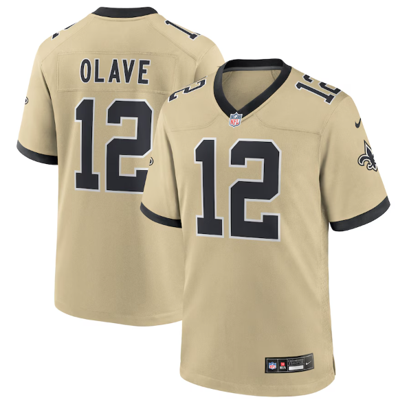 New Orleans Saints Chris Olave Gold Gameday Golds Alternate Game Player Jersey