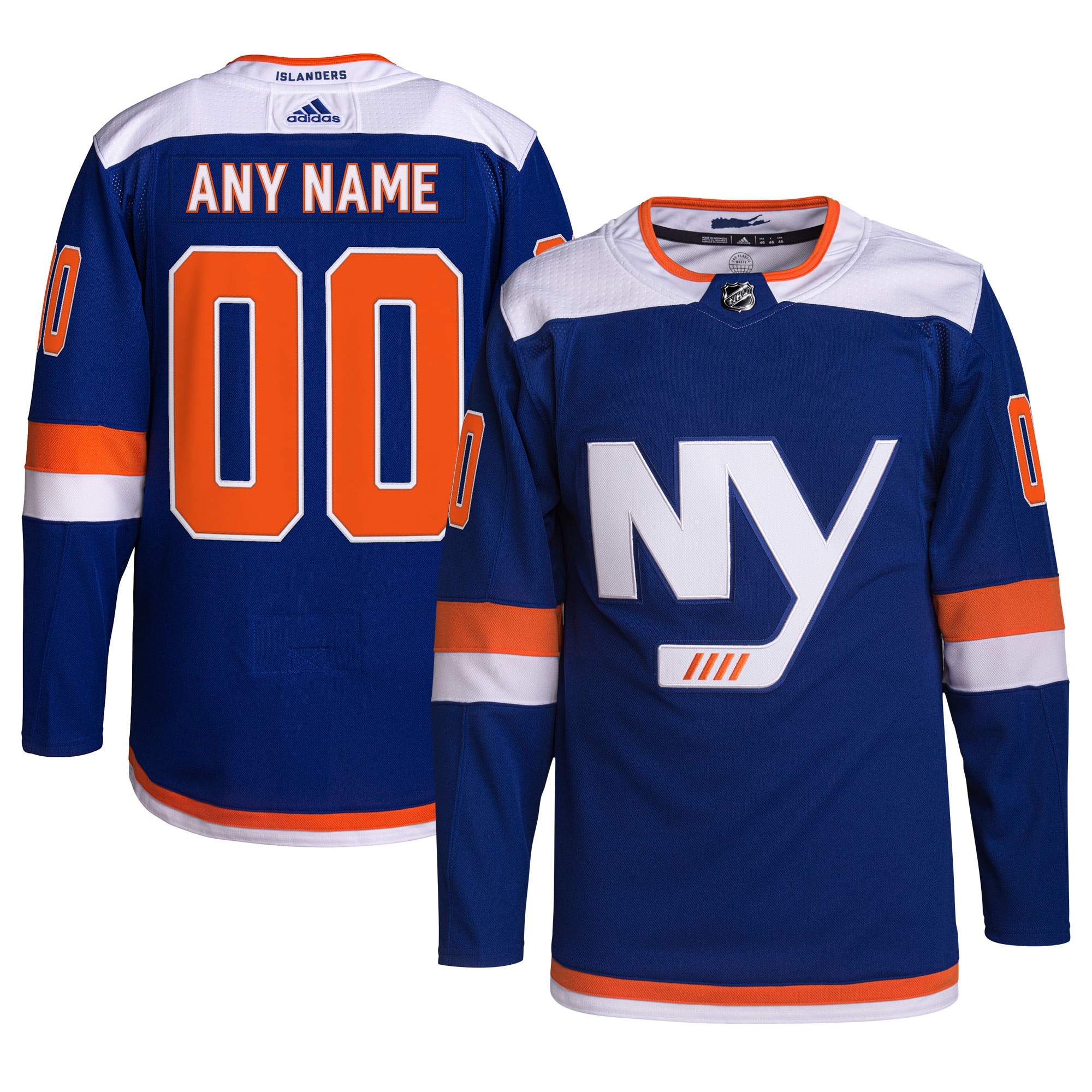 New York Islanders adidas Alternate Primegreen Authentic Custom Jersey - Royal