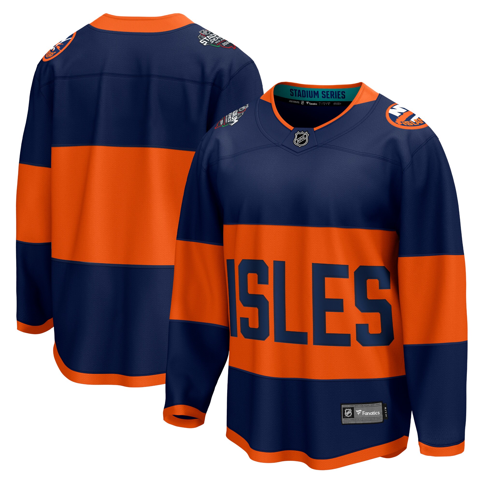 New York Islanders Fanatics 2024 NHL Stadium Series Breakaway Jersey\u00c2\u00a0\u00e2\u20ac\u201c Navy