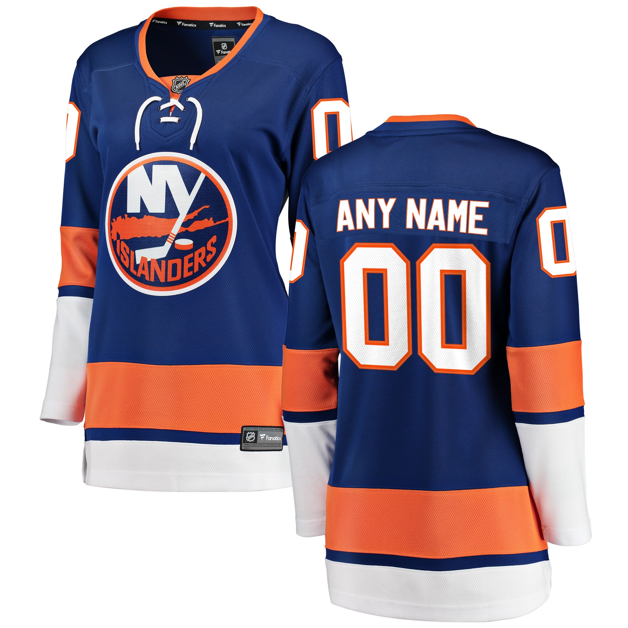 New York Islanders Fanatics Women's Home Breakaway Custom Jersey - Blue