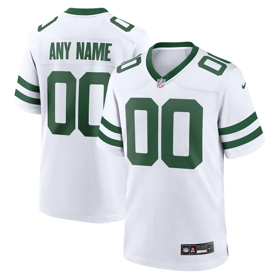New York Jets Custom Game Men Jersey - Legacy White