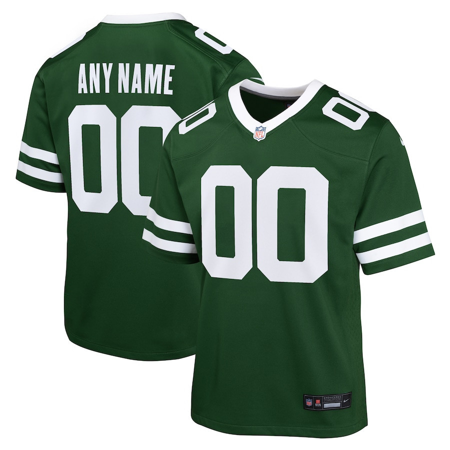 New York Jets Youth Game Jersey Customized, Legacy Green