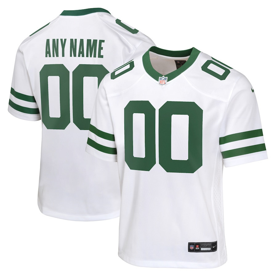 New York Jets Youth Game Jersey Customized, Legacy White