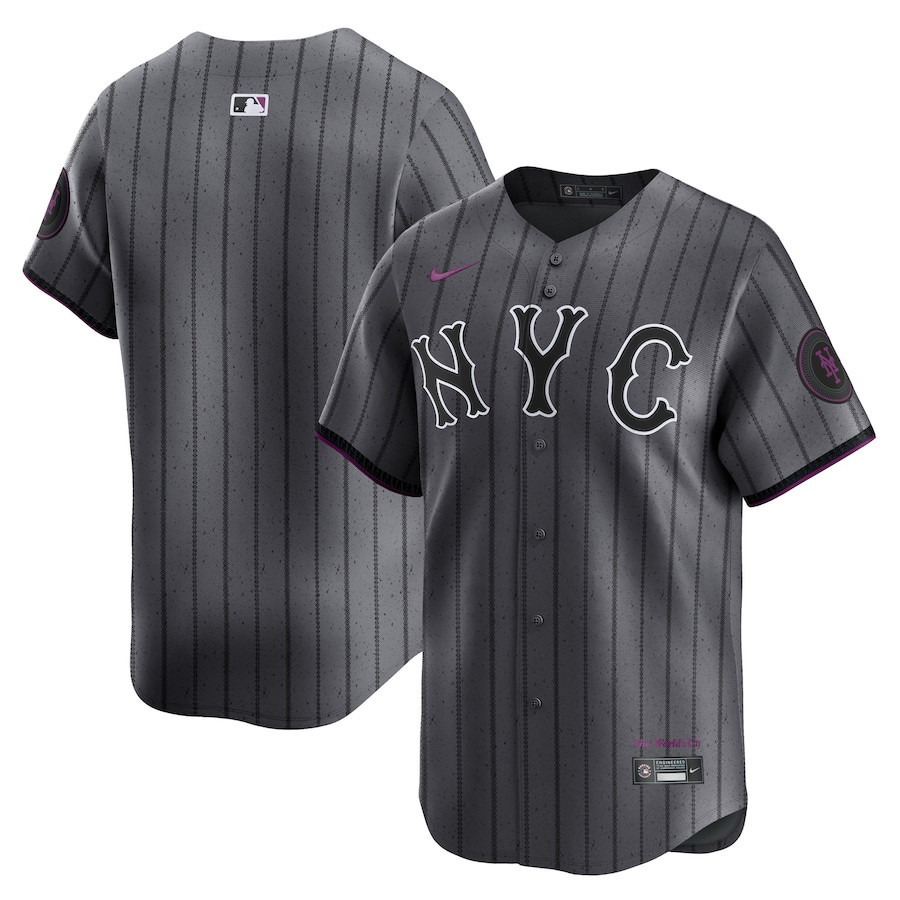 New York Mets 2024 City Connect Limited Men Jersey - Graphite
