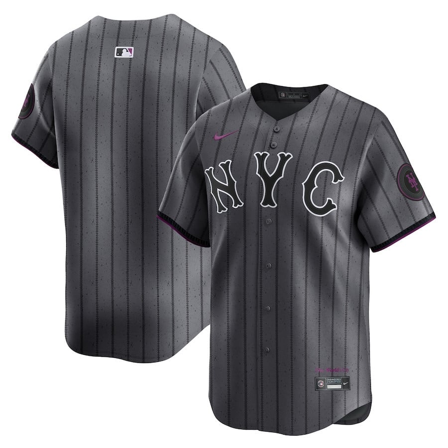 New York Mets 2024 City Connect Limited Men Jersey - Graphite