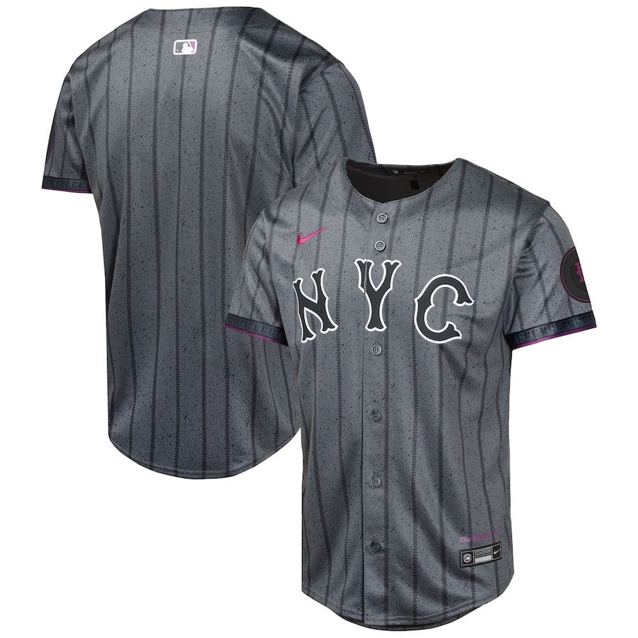 New York Mets 2024 City Connect Limited YOUTH Jersey - Graphite