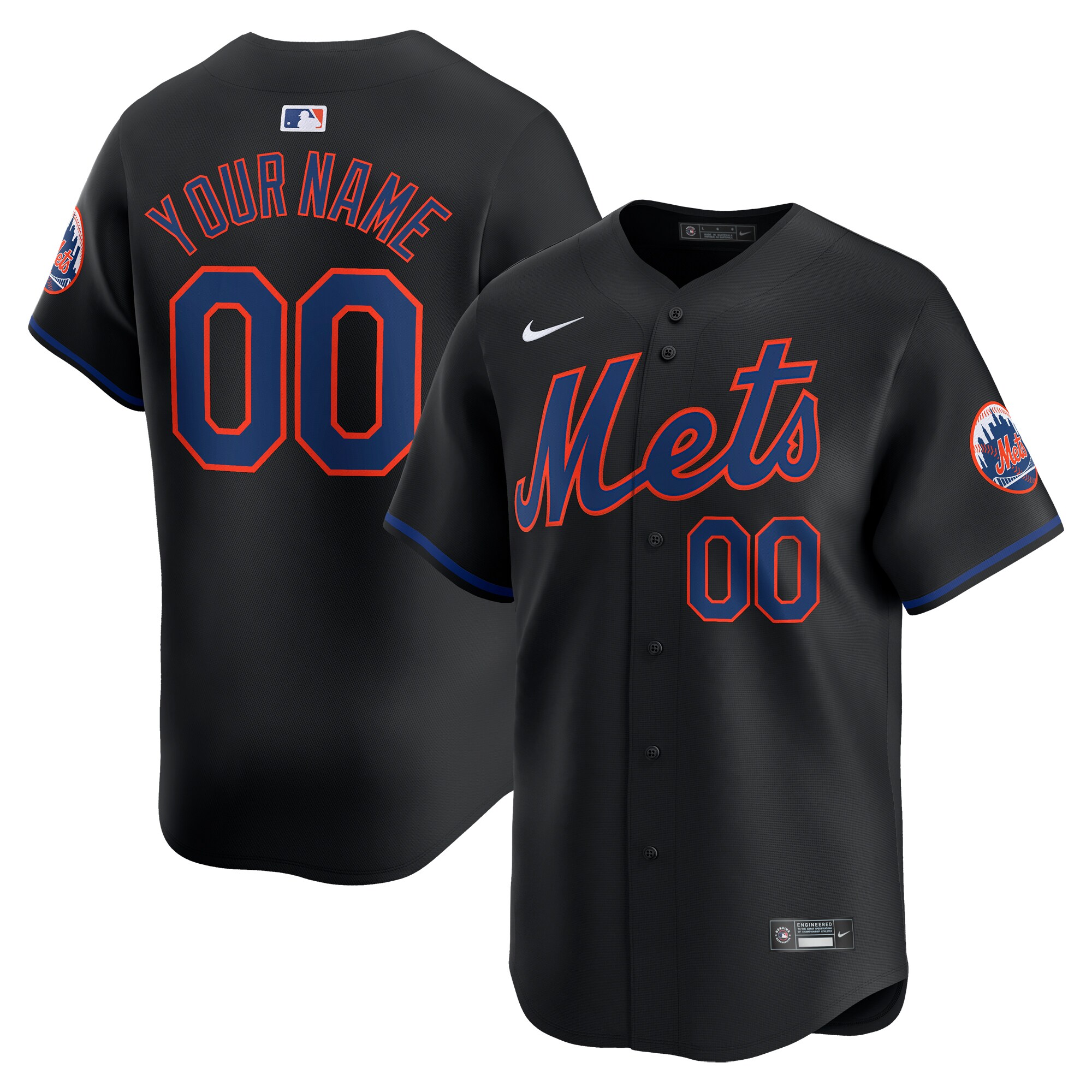 New York Mets Alternate Limited Custom Jersey\u00c2\u00a0\u00e2\u20ac\u201c Black