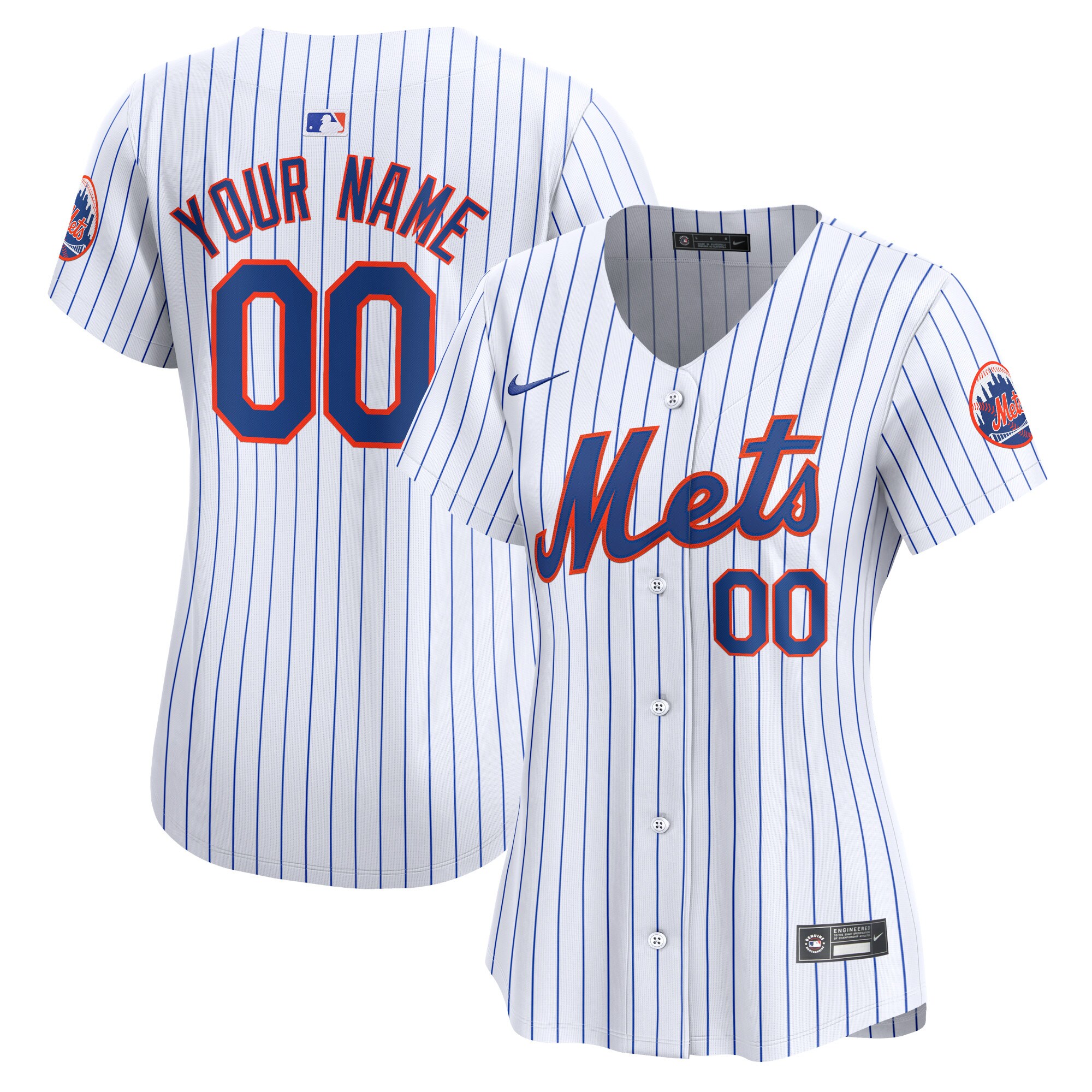 New York Mets Women's Home Limited Custom Jersey - White
