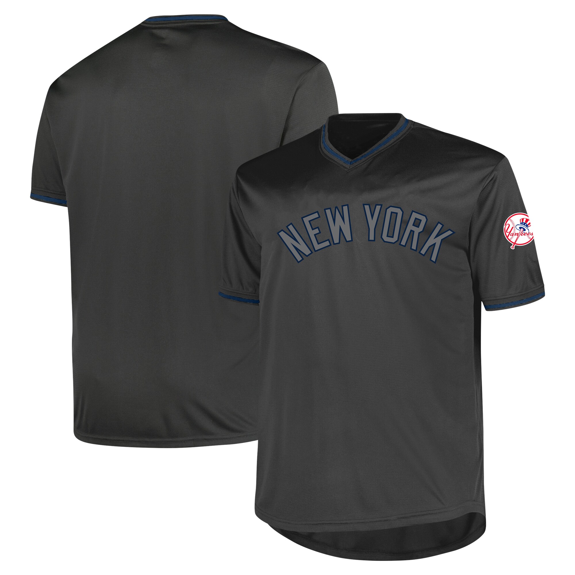 New York Yankees Profile Big & Tall Pop Fashion Jersey - Charcoal