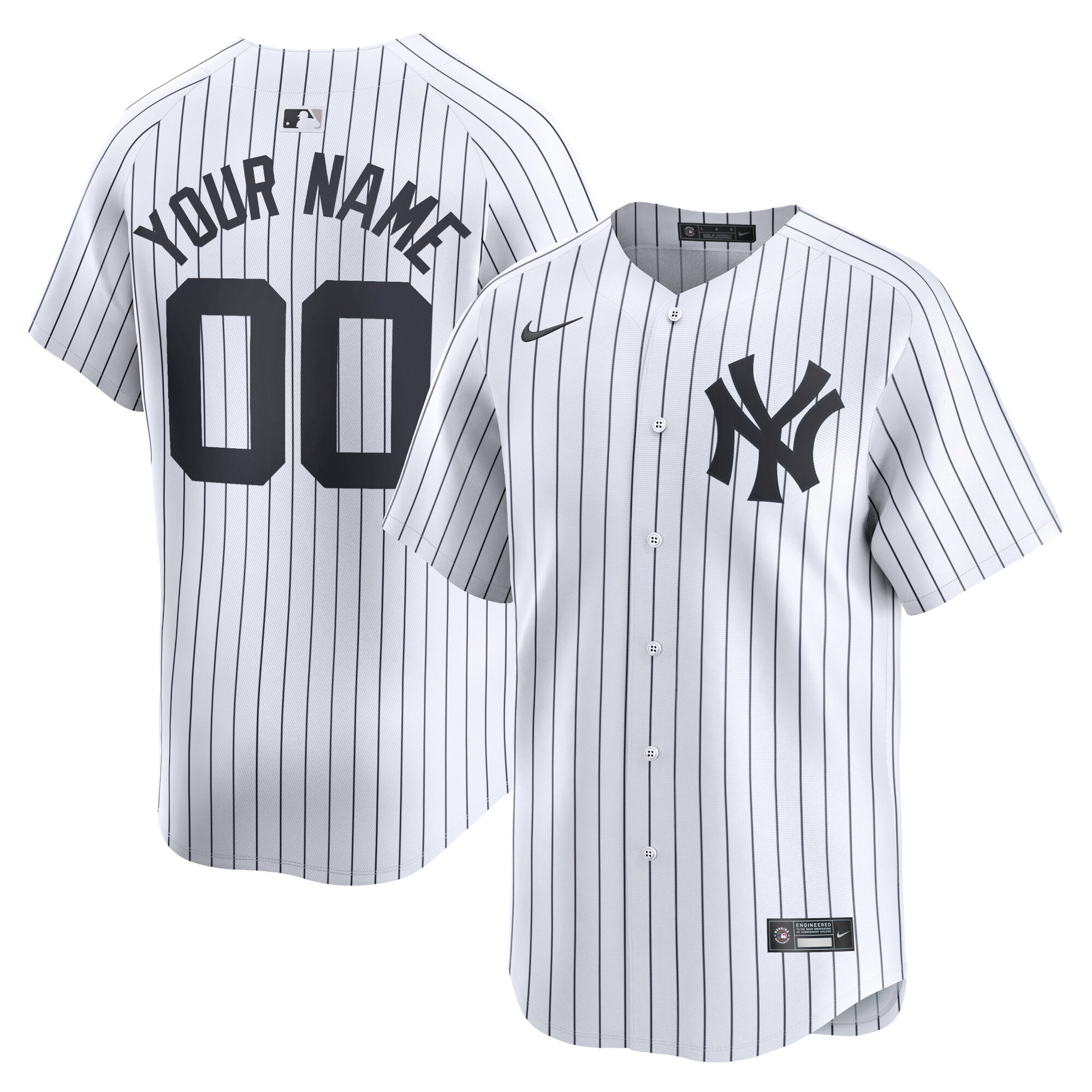 New York Yankees Youth Home Limited Custom Jersey - White