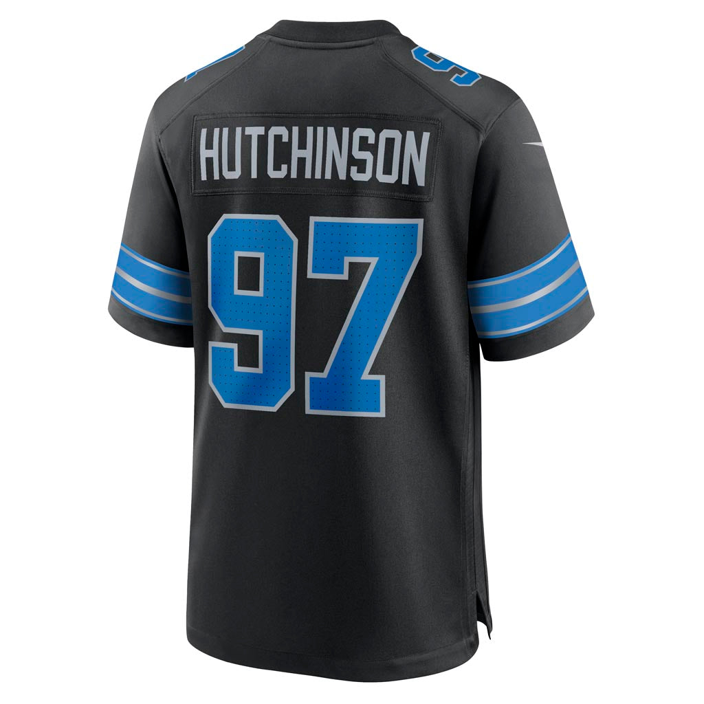 NFL Detroit Lions Aidan Hutchinson Nike Alternate Game Jersey - Black - Image 3