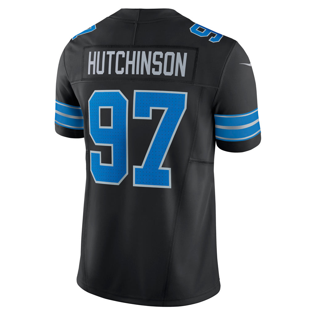 NFL Detroit Lions Aiden Hutchinson Nike Alternate Vapor Limited Jersey - Black - Image 3