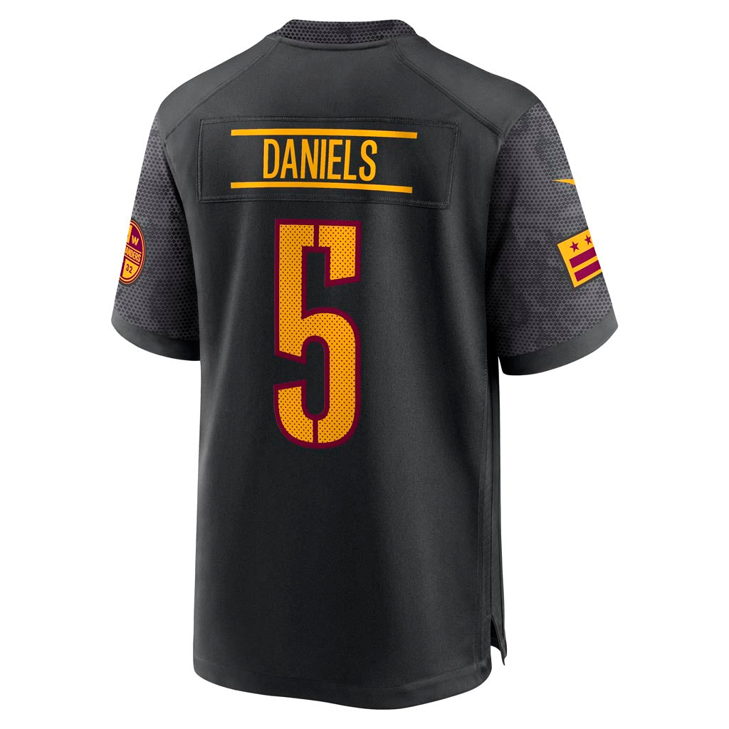 NFL Washington Commanders Jayden Daniels Nike Alternate Game Jersey - Black - Image 3