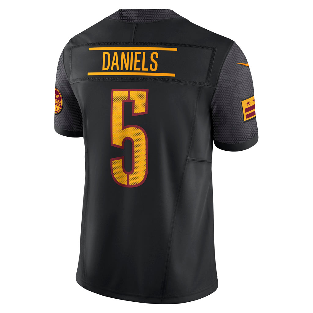 NFL Washington Commanders Jayden Daniels Nike Alternate Vapor Limited Jersey - Black - Image 3