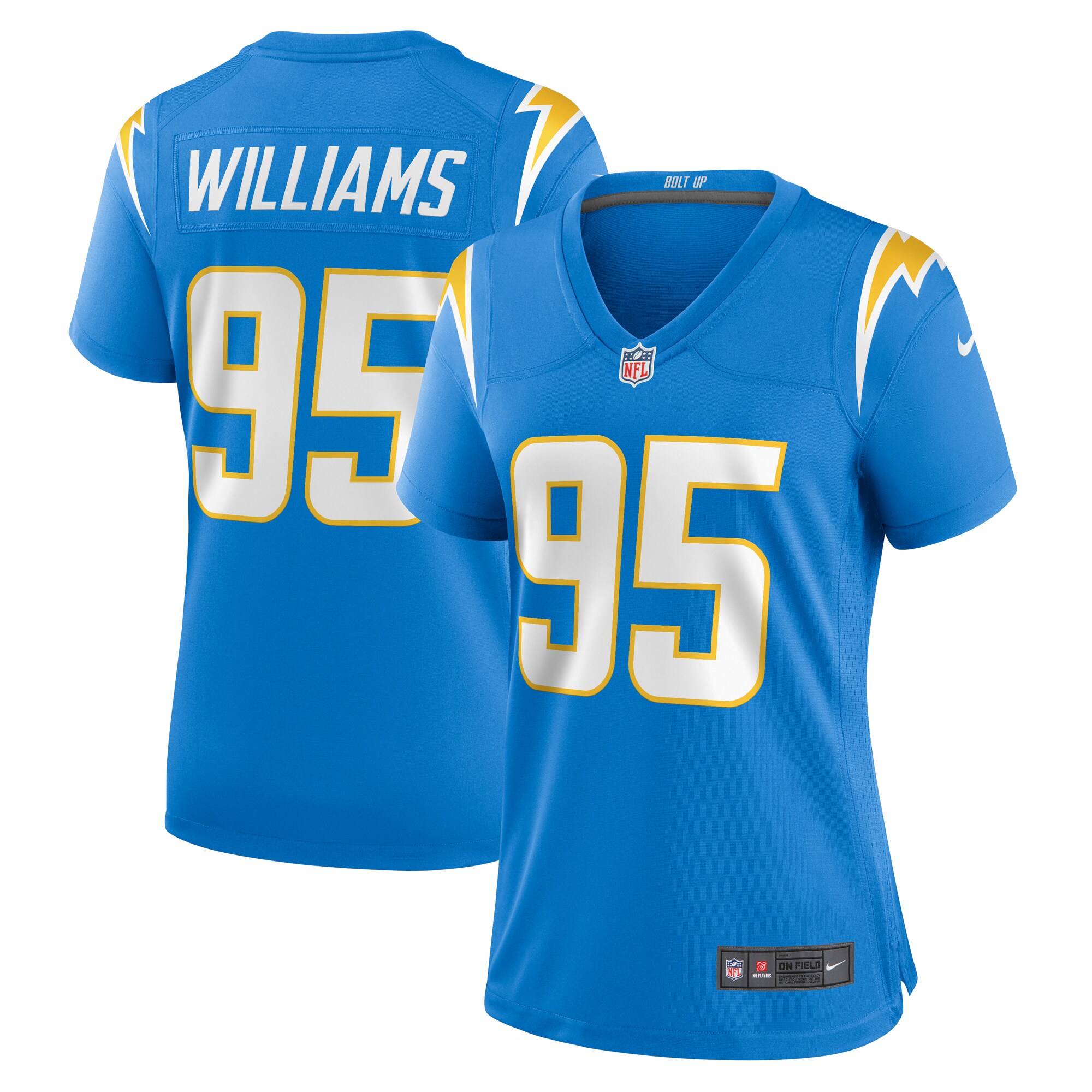 Nicholas Williams Los Angeles Chargers Women's Team Game Jersey - Powder Blue