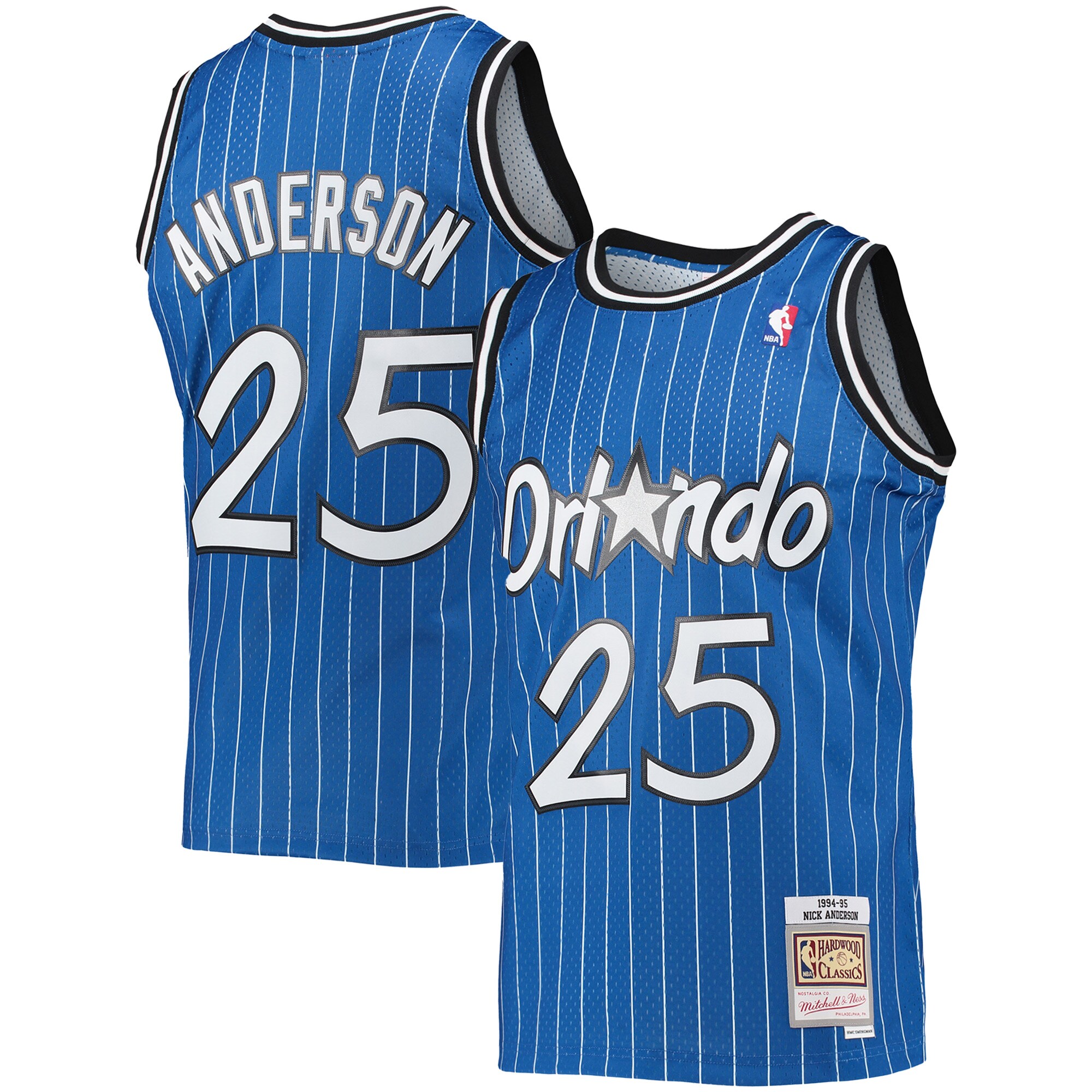 Nick Anderson Orlando Magic Mitchell & Ness 1994\/95 Hardwood Classics Swingman Jersey - Blue