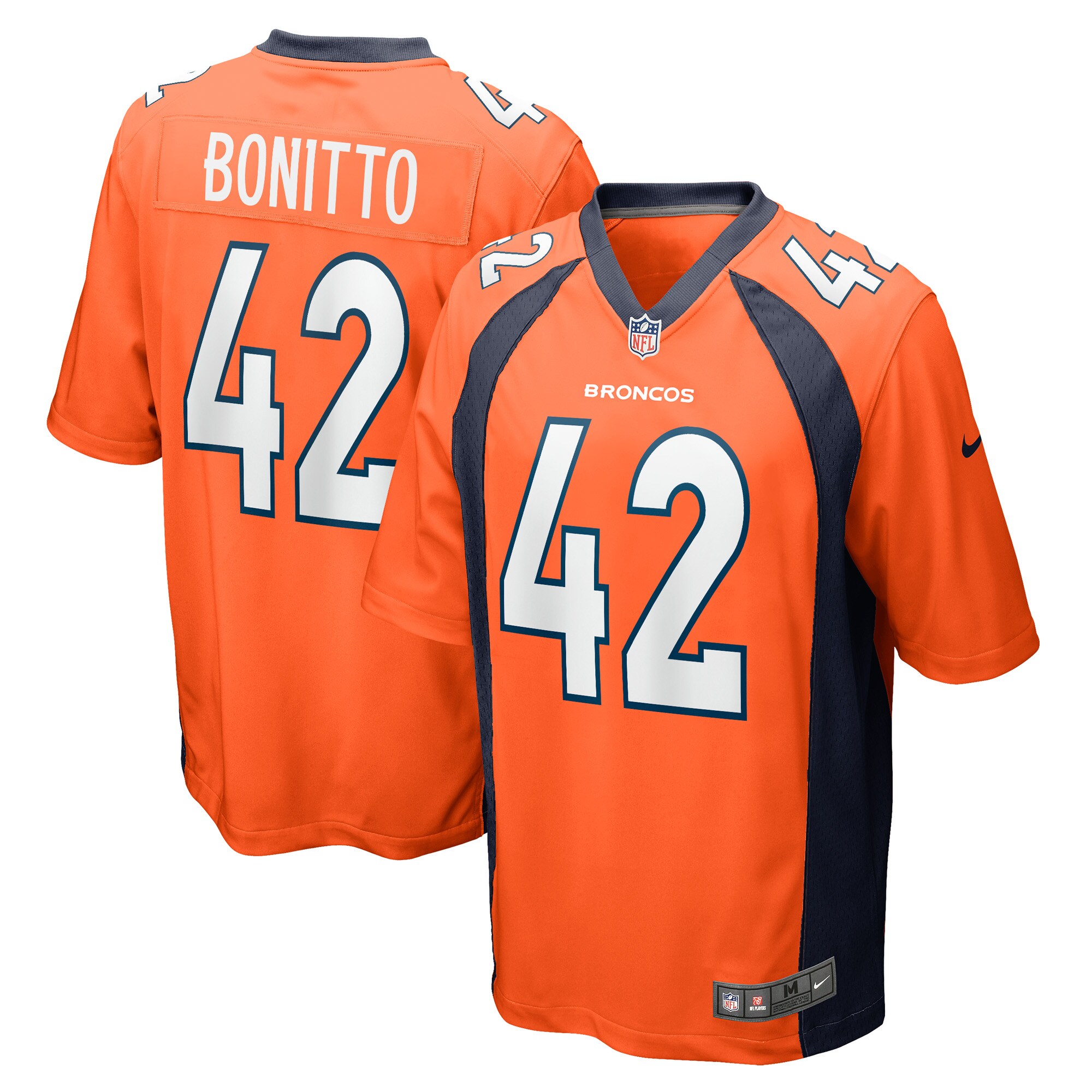 Nik Bonitto Denver Broncos Game Player Jersey - Orange