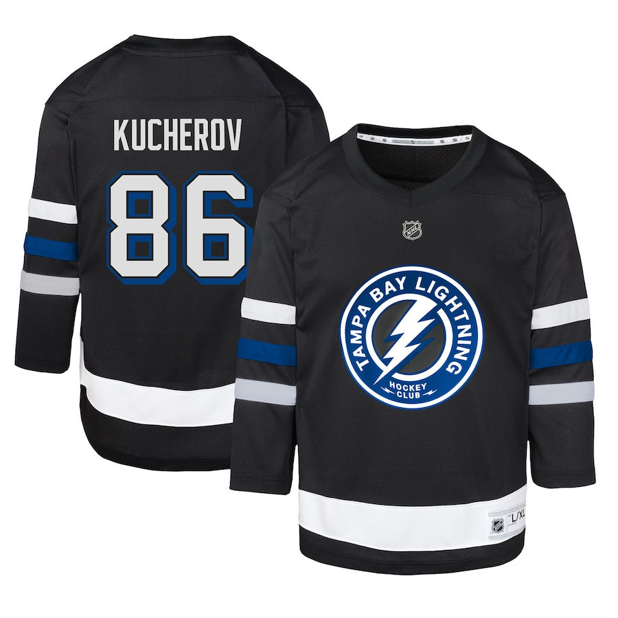 Nikita Kucherov 86 Tampa Bay Lightning Alternate YOUTH Jersey - Black