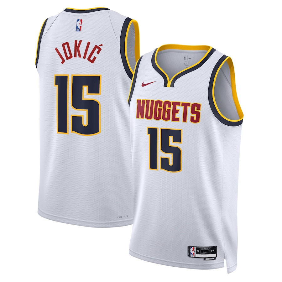 Nikola Jokić 15 Denver Nuggets Unisex Swingman Jersey - Association Edition - White