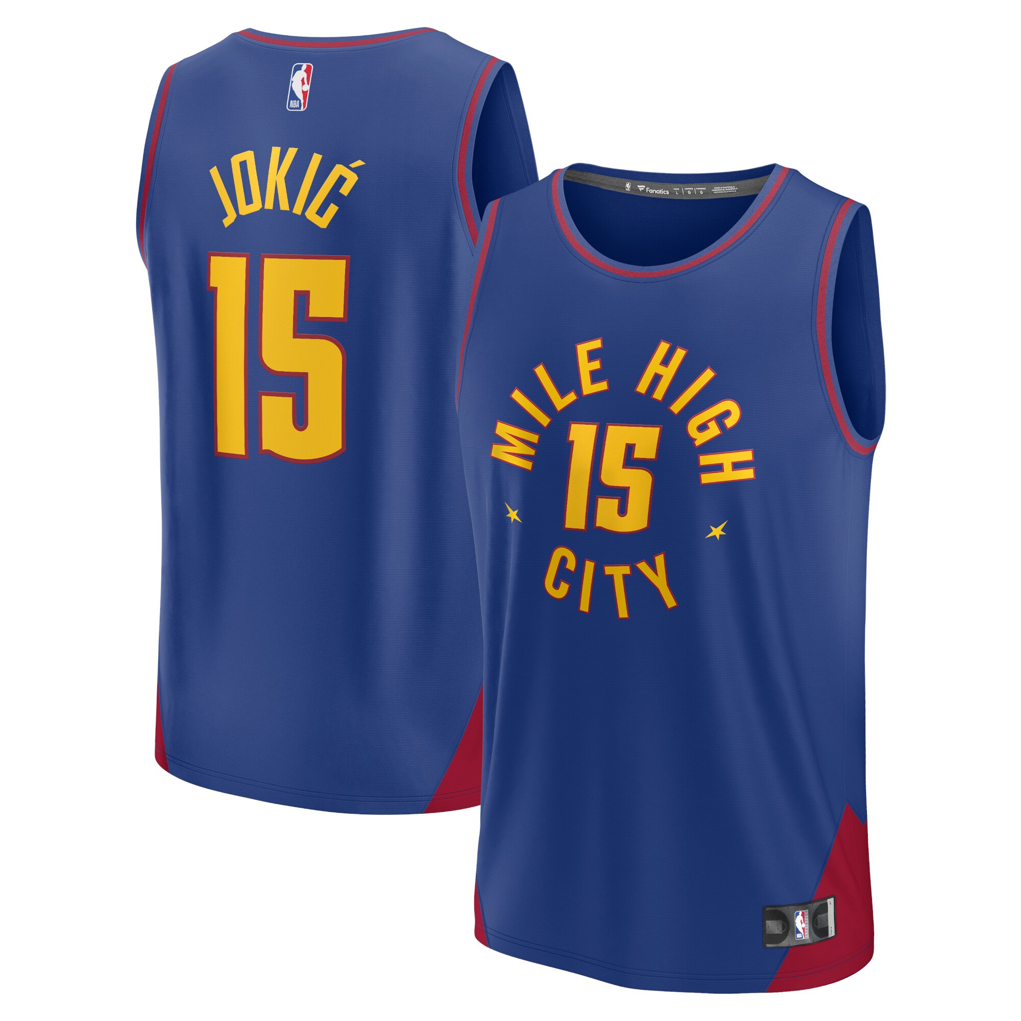 Nikola Jokic Denver Nuggets Fanatics Youth Fast Break Player Jersey - Statement Edition - Blue