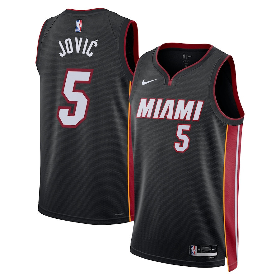 Nikola Jović 5 Miami Heat Unisex Swingman Jersey - Icon Edition - Black