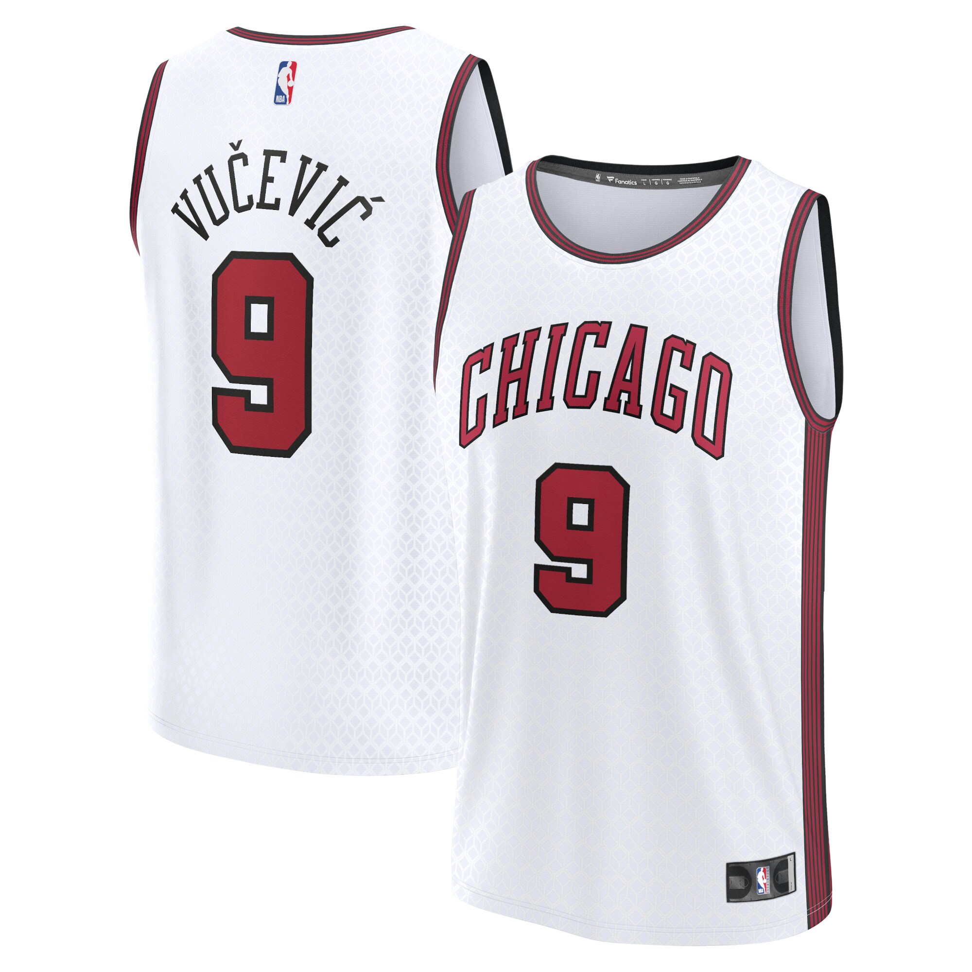 Nikola Vucevic Chicago Bulls Fanatics Fastbreak Jersey - City Edition - White