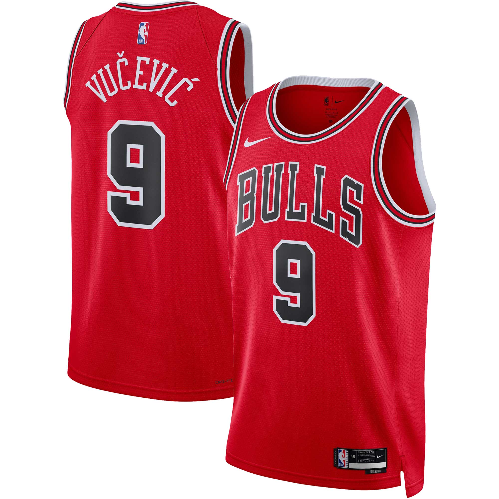 Nikola Vucevic Chicago Bulls Unisex Swingman Jersey - Icon Edition - Red