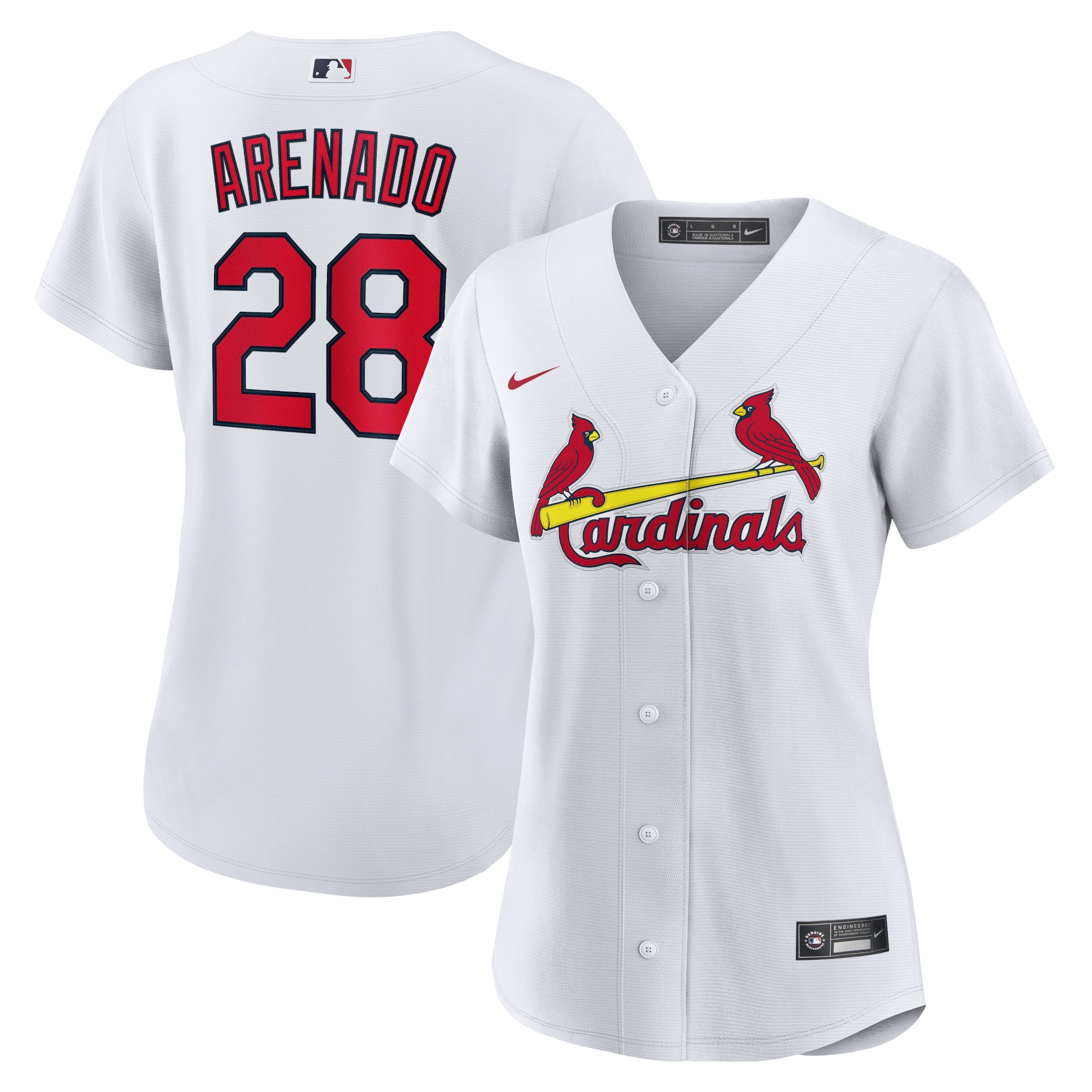 Nolan Arenado St. Louis Cardinals Women's Home Official Replica Player Jersey - White