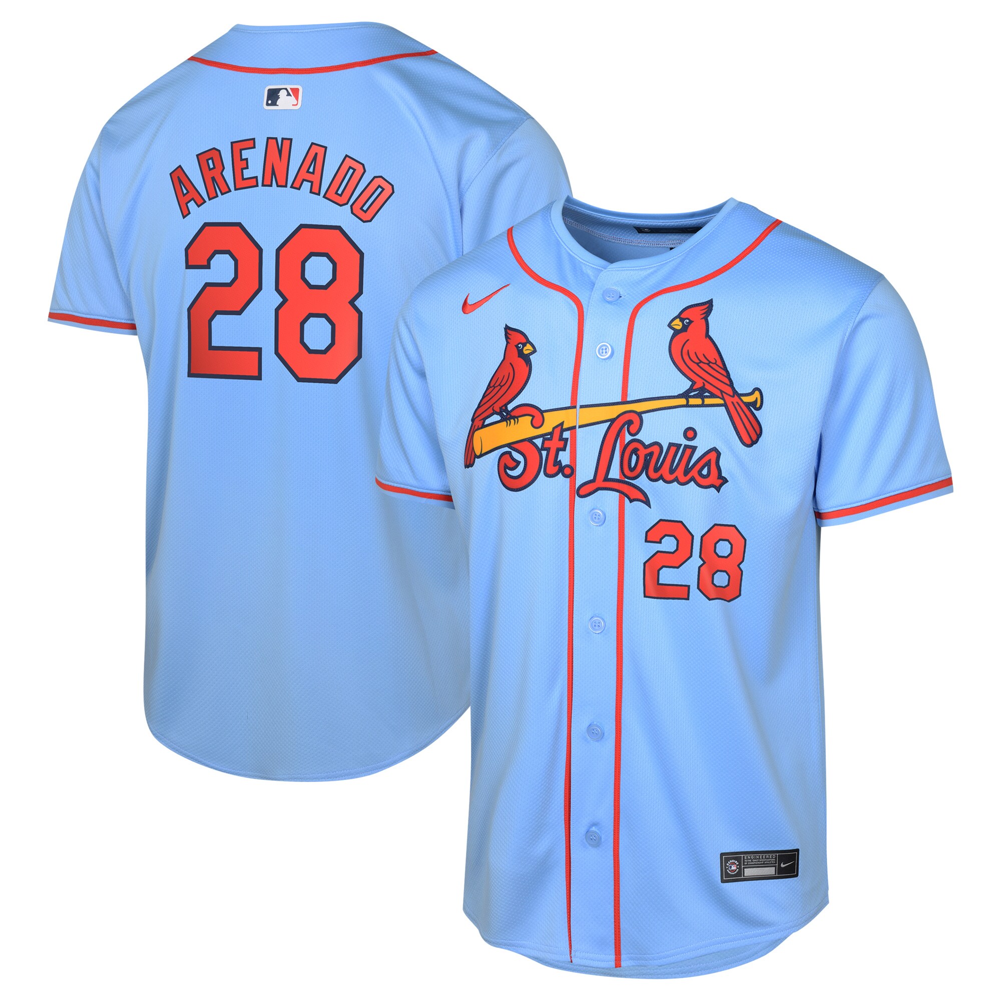 Nolan Arenado St. Louis Cardinals Youth Alternate Limited Player Jersey\u00c2\u00a0\u00e2\u20ac\u201c Light Blue